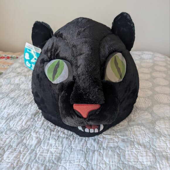Dan Dee Big Greeter Head Black Cat Panther Halloween Mask Cosplay Furry Head - Picture 15 of 16